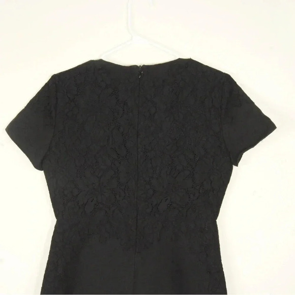 Valentino Black White Lace Aline Midi Short Sleeve Dress - Picture 8 of 11